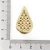 Rack Plating Brass Micro Pave Clear Cubic Zirconia Pendants KK-H474-18G-01-3