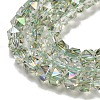 Electroplate Glass Beads Strands GLAA-Q105-02-05-3