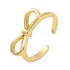 Rack Plating Brass Cuff Finger Rings for Women RJEW-M028-13G-2