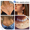 32Pcs 8 Colors Alloy Glass Charms FIND-ME0001-95-5