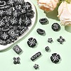 120Pcs 8 Styles Opaque Acrylic Beads MACR-YW0004-69-4