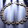Trendy Zinc Alloy Rhinestone Cup Chain Necklaces NJEW-BB15231-C-6