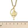 304 Stainless Steel Nossa Senhora Aparecida Virgin Pendant Box Chain Necklaces NJEW-H055-07G-5