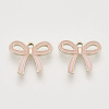 Light Gold Plated Alloy Pendants X-ENAM-T009-40A-1