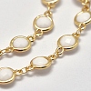 (Holiday Stock-Up Sale)Faceted K9 Glass Handmade Beaded Chains KK-G317-01G-RS-2