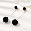 Iron Dangle Stud Earrings EJEW-D355-03G-01-2