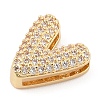 Brass Micro Pave Cubic Zirconia Slide Charms ZIRC-I068-08G-A-2