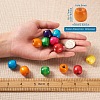 240Pcs 8 Color Craftdady Dyed Natural Maple Wood Beads WOOD-CD0001-06B-LF-7