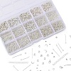Alloy Lobster Claw Clasps & Iron Bead Tips & Eye Pin & Bead Caps & Spacer Beads & Open Jump Rings Findings Kits FIND-YW0008-89-5