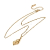 Ocean 304 Stainless Steel Conch Shape Pendant Necklaces for Women NJEW-F373-01G-2