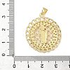Brass Micro Pave Cubic Zirconia Pendants KK-L243-05G-03-3