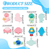 50Pcs 5 Styles Space Theme Opaque Resin Decoden Cabochons RESI-PH0002-20-2