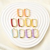 Oval Brass Hoop Earrings EJEW-D314-03G-1