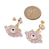 Glass Seed Beads Stud Earrings EJEW-MZ00270-01-3