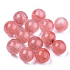 Cherry Quartz Glass Beads G-R483-10-8mm-1