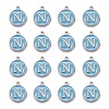 Platinum Plated Alloy Enamel Charms X-ENAM-S118-04N-P-2