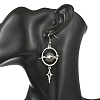 Natural Labradorite & Alloy Pendant Dangle Earrings EJEW-TA00818-01-2