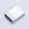 304 Stainless Steel Magnetic Clasps with Glue-in Ends STAS-G163-26P-3