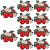 10Pcs Polyester Embroidered Cloth Patch PATC-HS0001-08-1