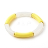 Acrylic Tube Beaded Stretch Bracelets BJEW-JB07778-01-1
