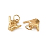 304 Stainless Steel Charms STAS-G364-09G-2