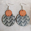 Bohemian Style Wood Dangle Earrings WGF04EC-02-1