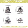 120Pcs 4 Style Tibetan Style Alloy Bead Cone FIND-LP0002-08-2