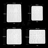 4Pcs Geometric/Teardrop/Heart Pendant & Links Silicone Molds DIY-LS0003-22-2