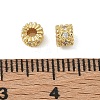 Brass Micro Pave Clear Cubic Zirconia Spacer Beads CU-CBAC675-02G-2