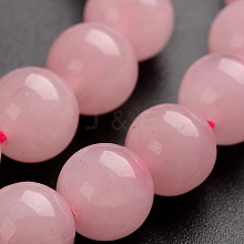 Round Natural Rose Quartz Gemstone Bead Strands G-J333-02-8mm