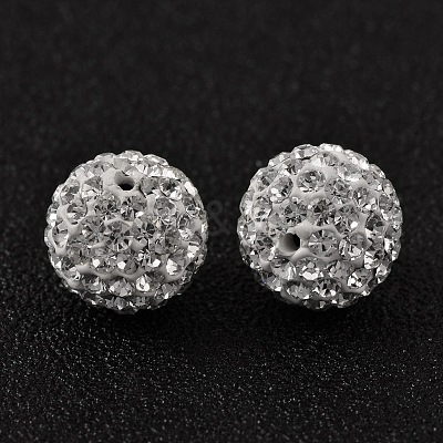 Polymer Clay Rhinestone Beads RB-H258-HD12mm-001-1