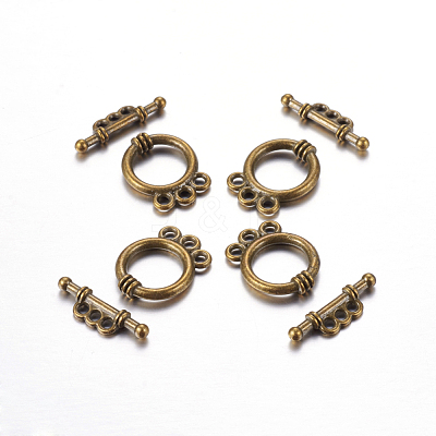 Tibetan Style Alloy Toggle Clasps K0P3A071-1