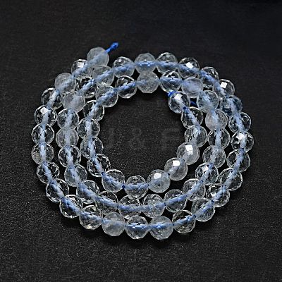 Natural White Topaz Beads Strands G-G927-43-1