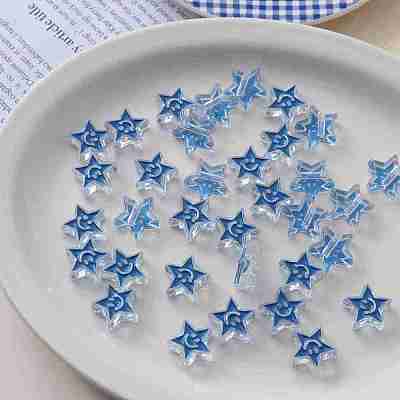 Acrylic Enamel Beads OACR-I011-21B-1