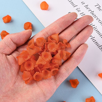 Frosted Acrylic Bead Caps MACR-S371-10A-726-1