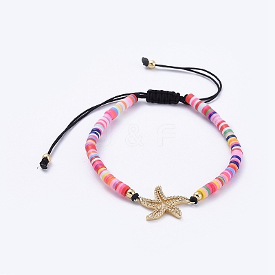Adjustable Braided Bead Bracelets BJEW-JB05099-02-1