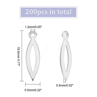 201 Stainless Steel Pendants STAS-DC0009-92-1