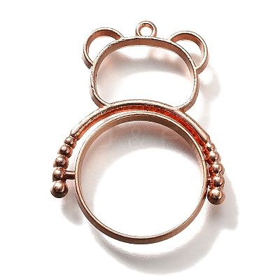 Alloy Open Back Bezel Pendants PALLOY-I223-09RG-1