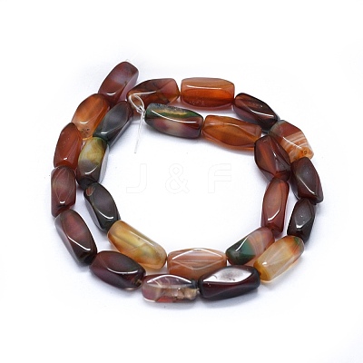 Natural Striped Agate/Banded Agate Beads Strands G-I245-28A-1