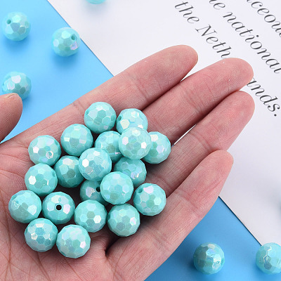 Opaque Acrylic Beads TACR-S154-10F-04-1