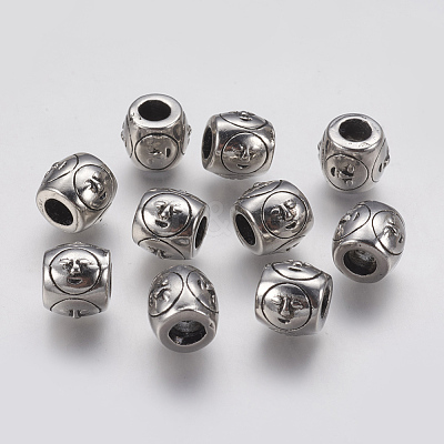 Ion Plating(IP) 304 Stainless Steel European Beads STAS-J022-049AS-1