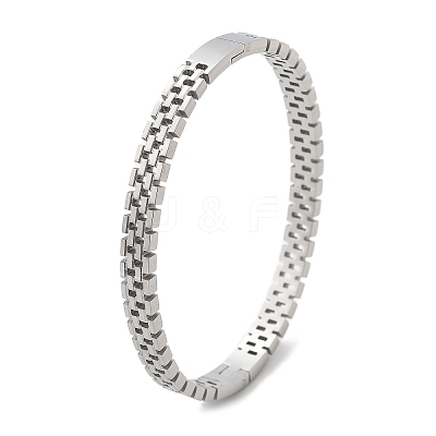 304 Stainless Steel Watch Band Bangles for Women BJEW-Z092-03P-1