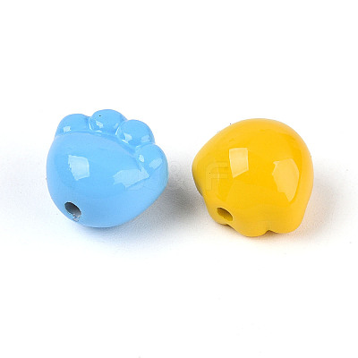 Baking Paint Opaque Acrylic Beads OACR-N148-05-1