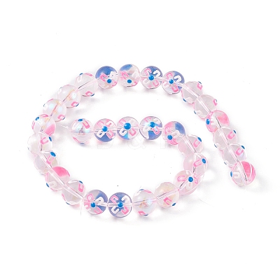 Transparent Glass Beads Strands LAMP-F029-01A-1
