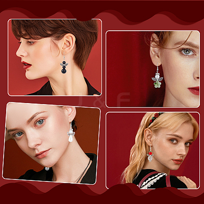 DIY Christmas Dangle Earring Making Kits DIY-SC0019-54-1