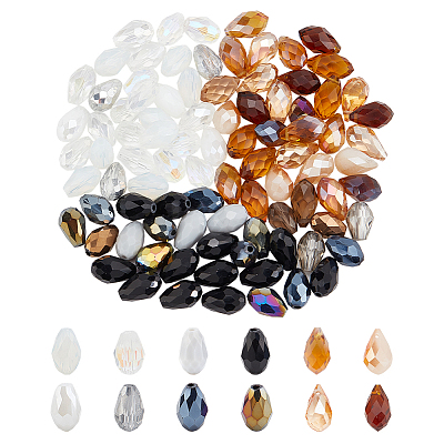 3Bags 3 Colors  Transparent Glass Beads  Segmented Multi-Color Beads GLAA-PH0003-36B-1