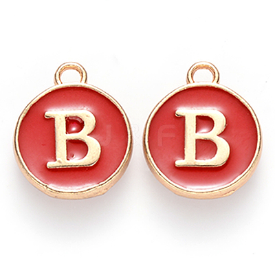 Golden Plated Enamel Alloy Charms ENAM-SZ0001-26C-B-1