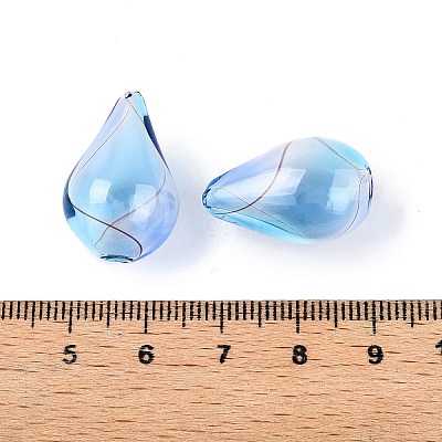 Transparent Handmade Blown Glass Globe Beads GLAA-T012-54A-1
