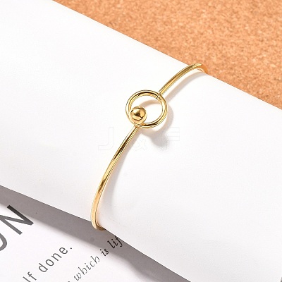 304 Stainless Steel Bangle BJEW-H530-01G-1