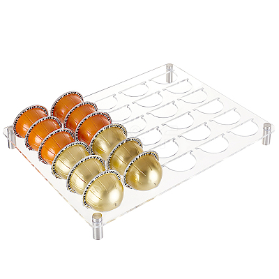 30 Grids Transparent Acrylic Coffee Capsule Holder ODIS-WH0329-72-1